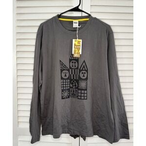 NWT Fielder Bonobos Size L Gray Adam Higton Geometric Print Long Sleeve Shirt